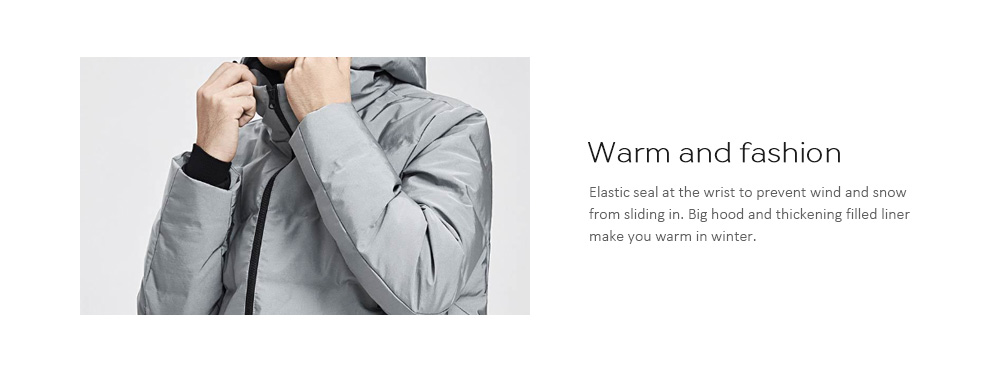 Uleemark Men's Long Medium Seamless Down Jacket from Xiaomi Youpin