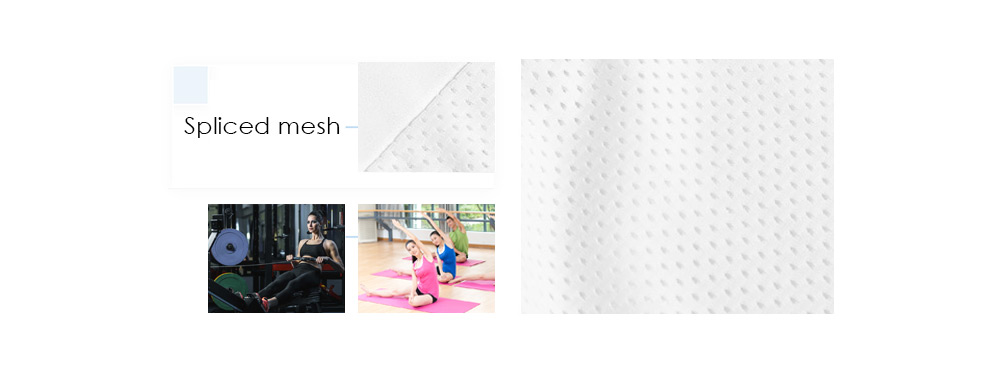 Round Collar Sleeveless Spliced Mesh Padded Color Blocking Women Sport Suit