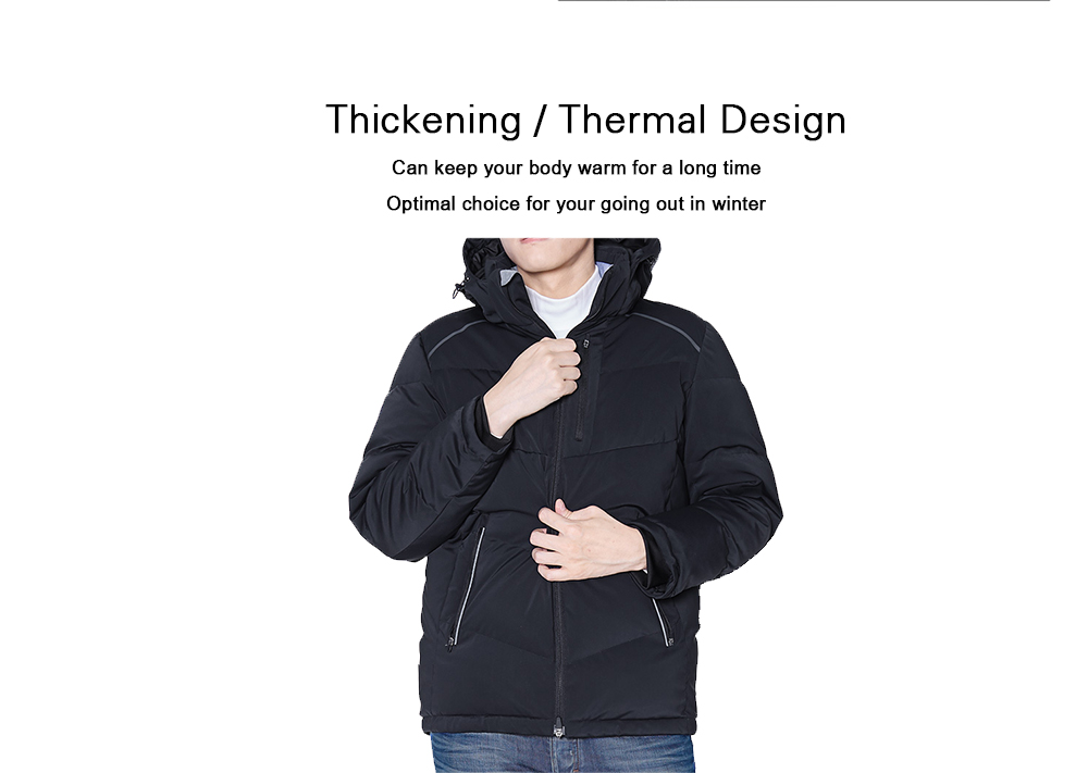 MITOWNLIFE Men Thickening Thermal Fashionable Leisure Down Jacket from Xiaomi youpin
