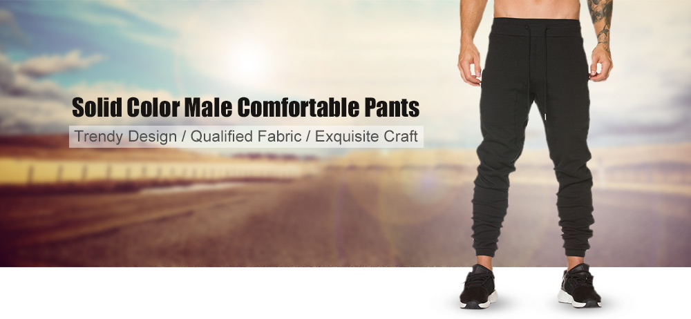 Male Comfortable Solid Color Pants