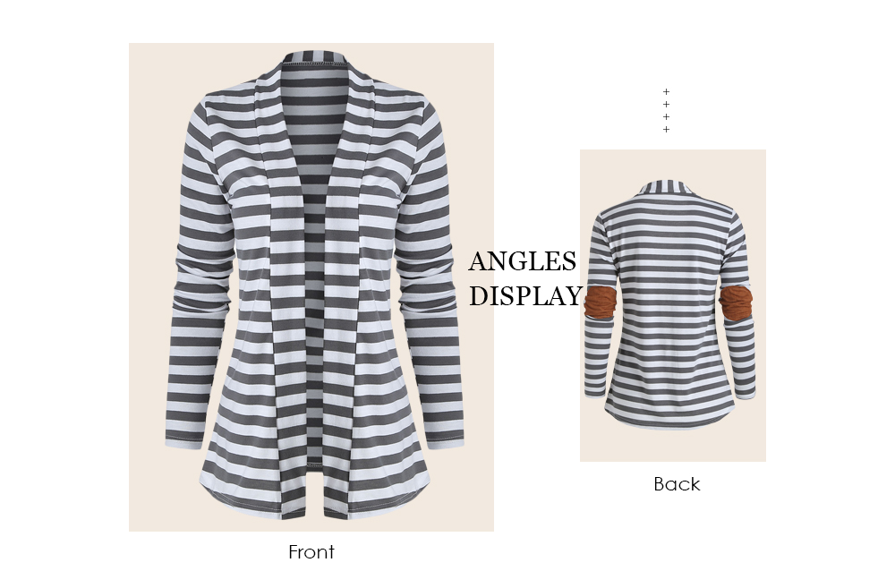 Striped Color Block Long Sleeve Cardigan