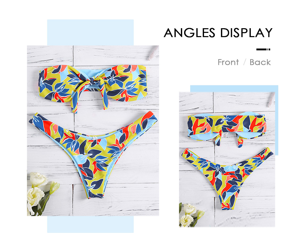 Bikini Set Sexy Padded Swimsuit Women Printed Wrap Bandage Bathing Suit