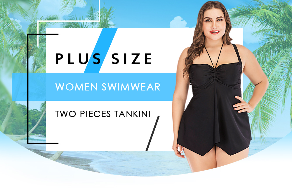 Plus Size Bikini Swimwear Women Swimsuit Two Pieces Tankini Beachwear
