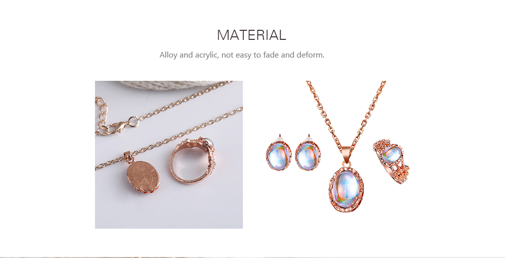 Pendant Necklaces Earrings Rings Crystal Stone Jewelry Sets For Women