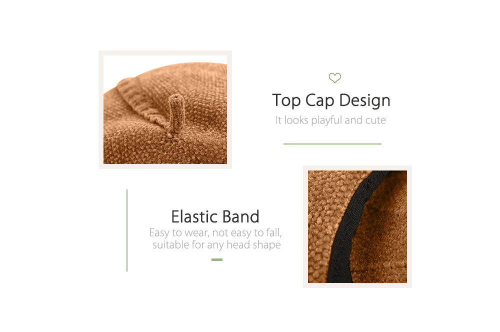 Fashion Women Chenille Plain Beret Cap Winter Warm Hat