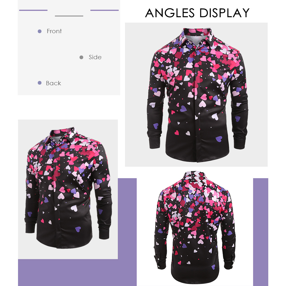 Small Love Hearts Print Long Sleeve Shirt