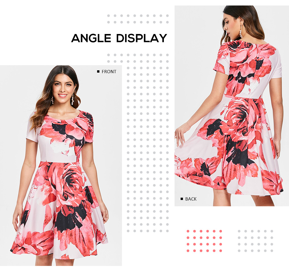 Floral Printed Flared Dress