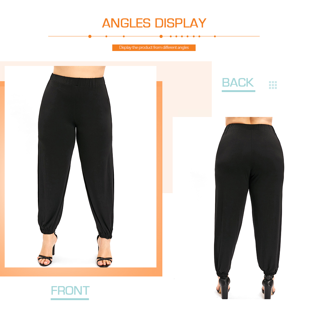 Plus Size High Waist Side Split Pants