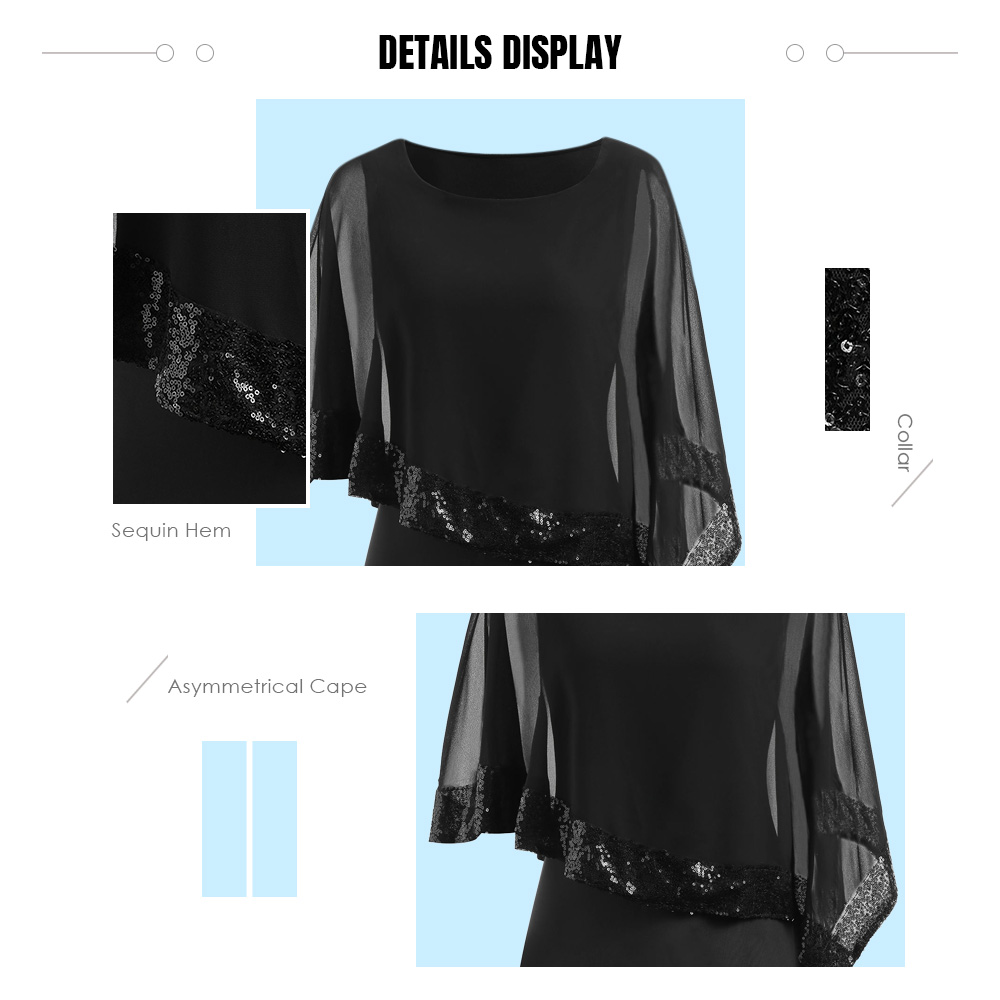 Asymmetrical Cape Mini Dress