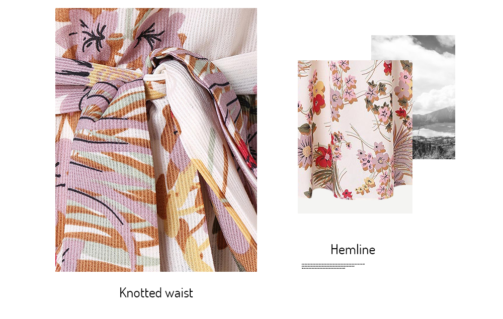 Plus Size Floral Print Slip Dress