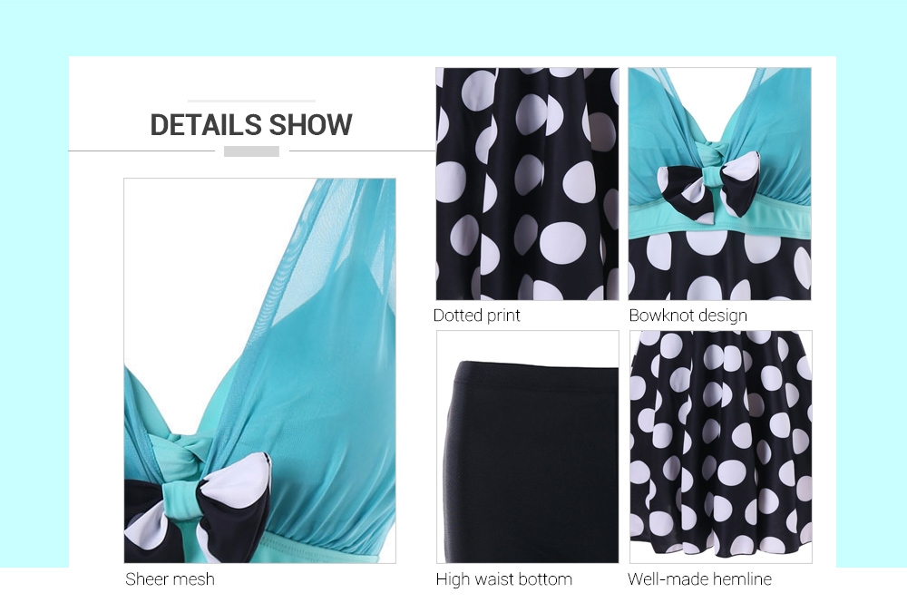Polka Dot Empire Waisted Tankini