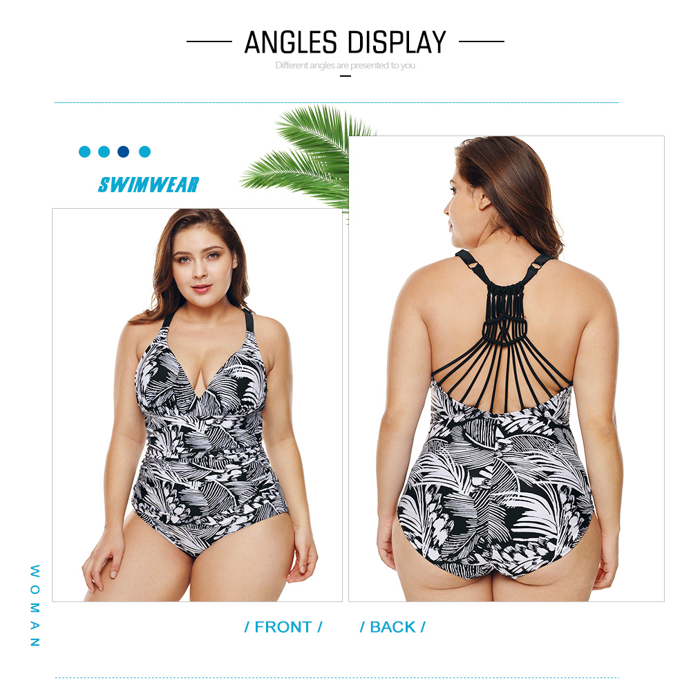 Padded Plus Size Printed Swimwear