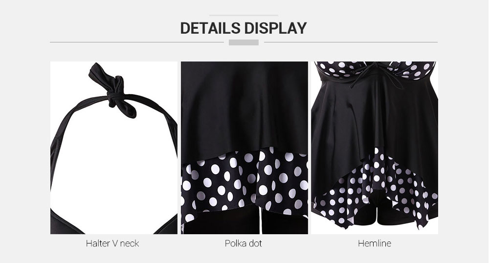 Polka Dot Halter Tankini Set