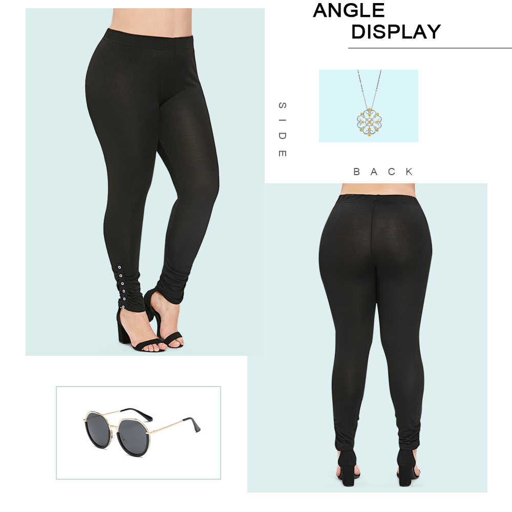 Plus Size Solid Color Leggings