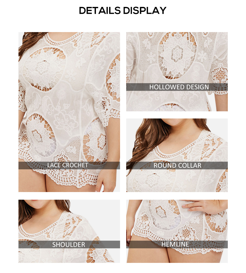 See Through Plus Size Lace Cover Up