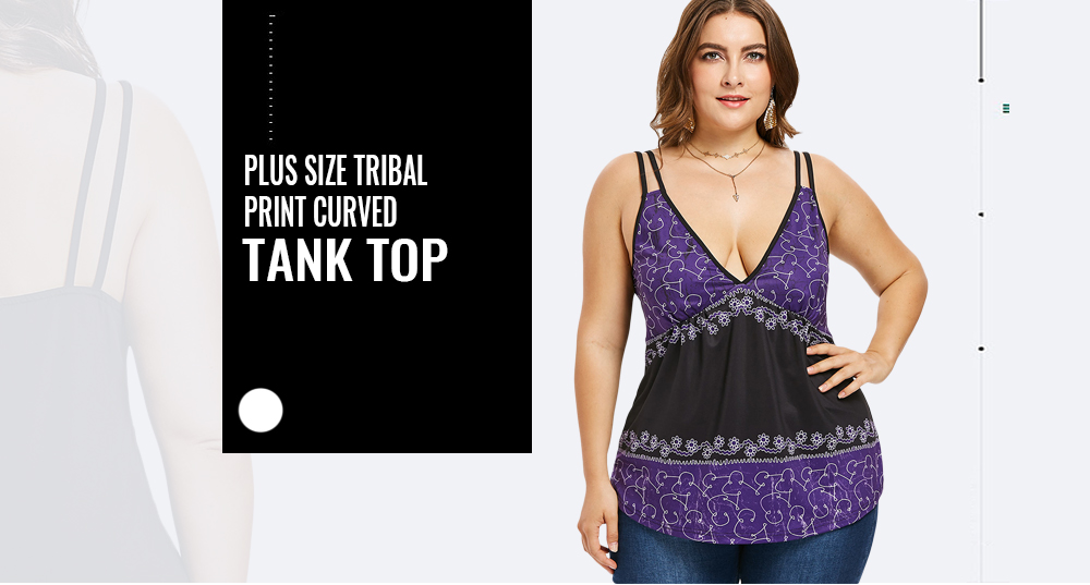 Plus Size Plunging Neck Tank Top
