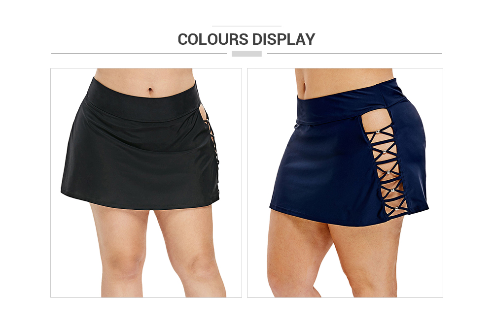 Plus Size Side Criss Cross Skirted Briefs