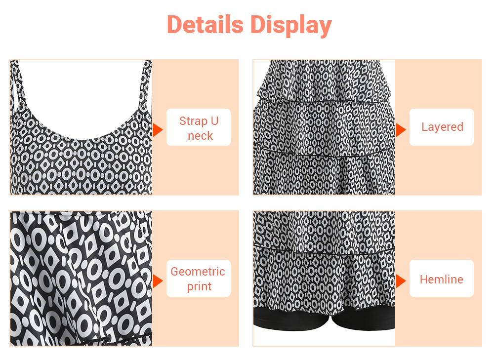 Plus Size Layered Ruffle Trim Printed Tankini Set