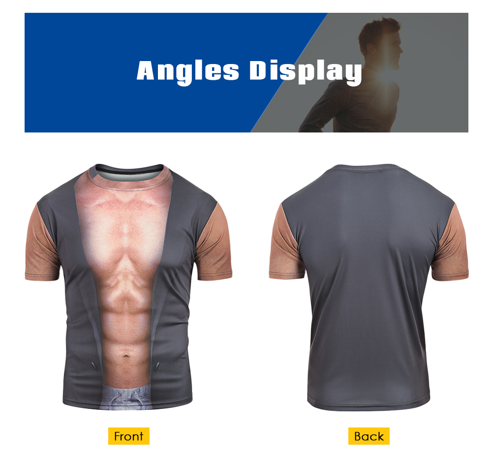 Muscle 3D Print Short Sleeves Tee