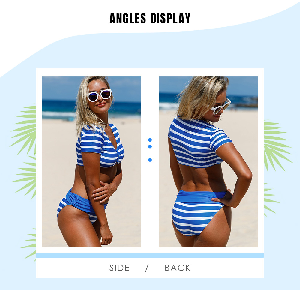 Padded Stripe Tankini Set