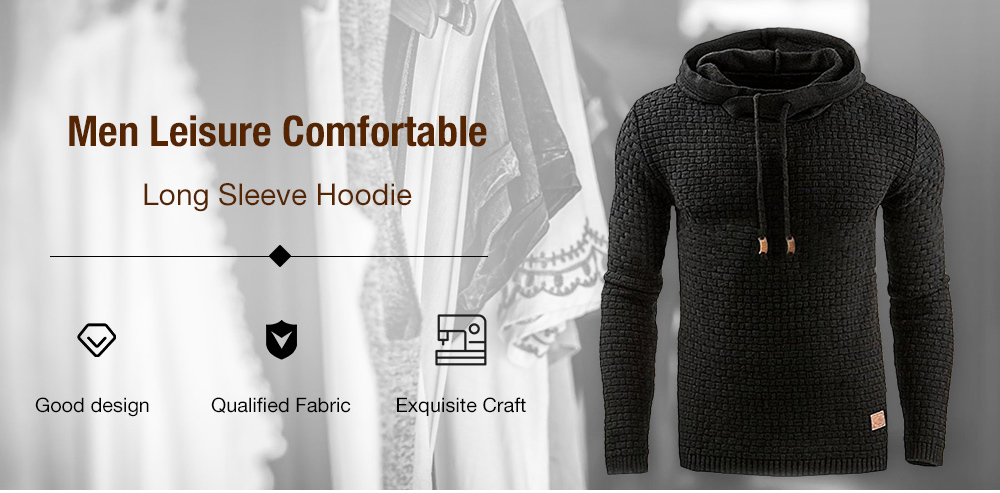 Leisure Hoodie Long Sleeve Casual Fleece for Men