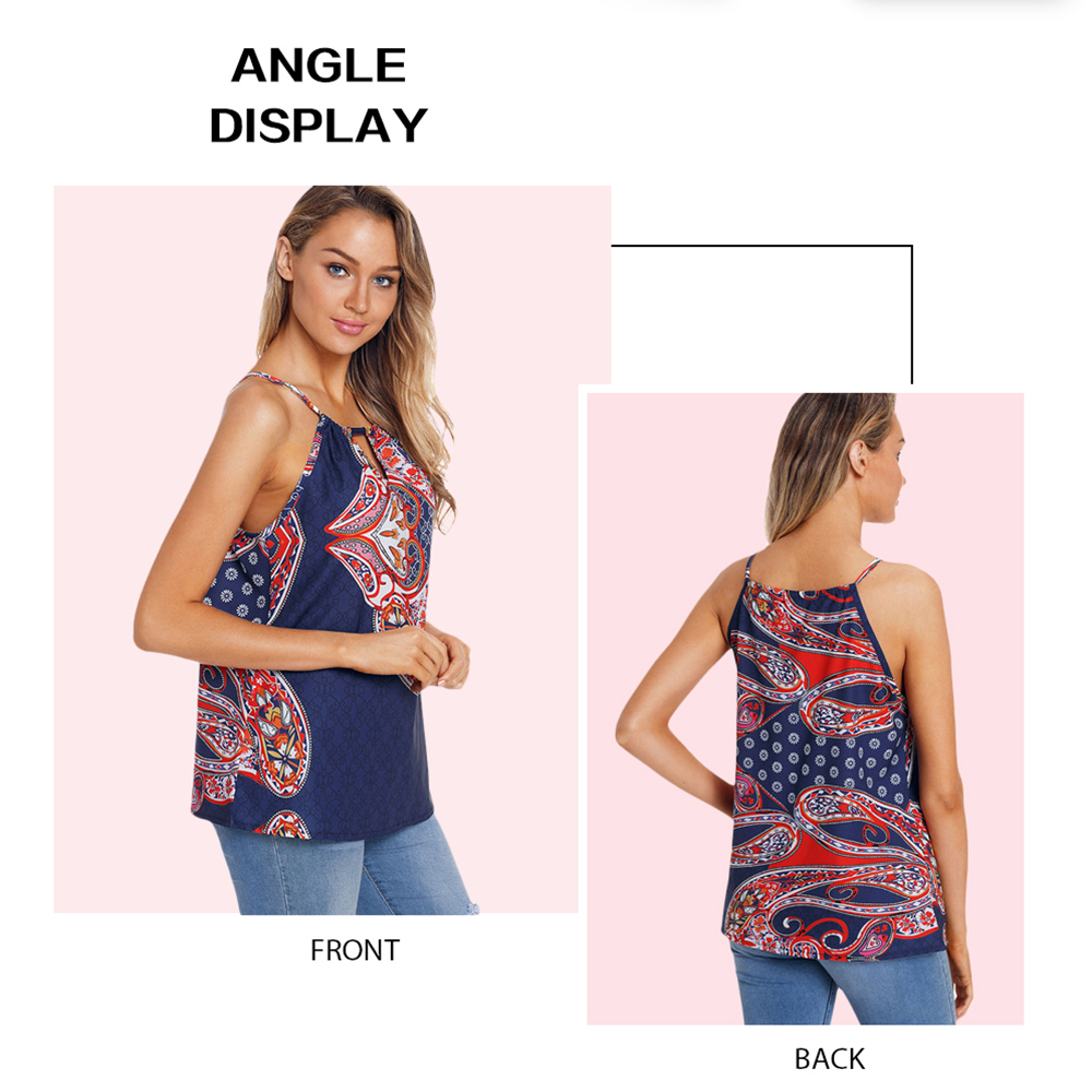 Printed Casual Cami Tank Top