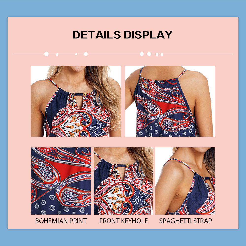 Printed Casual Cami Tank Top