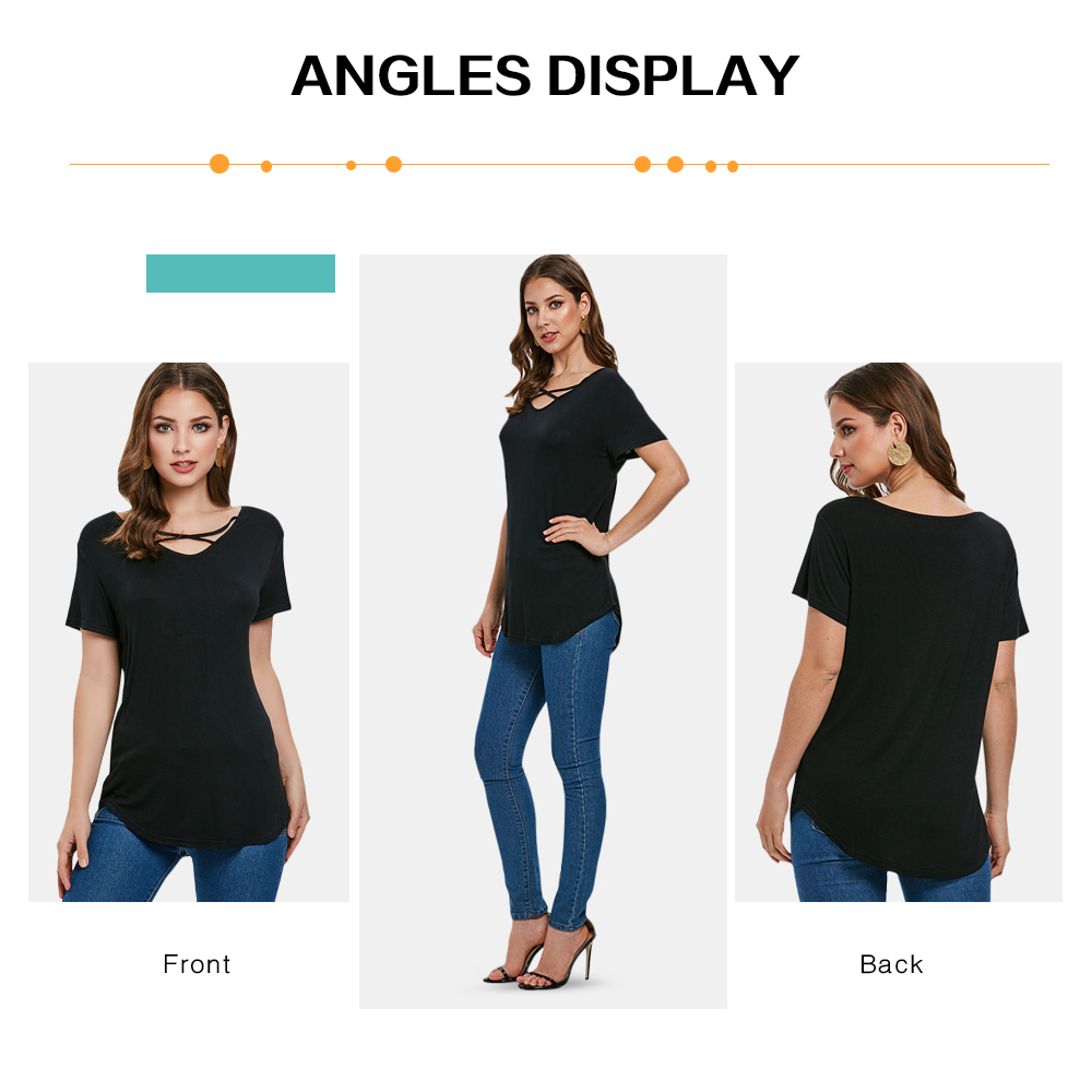 Criss-cross Short Sleeve T-shirt