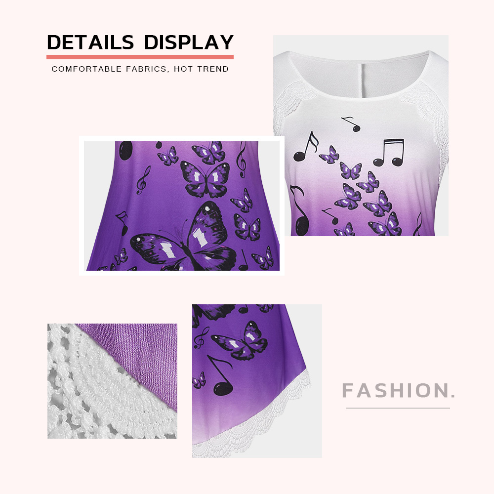 Plus Size Butterfly Print Raglan Sleeve T Shirt