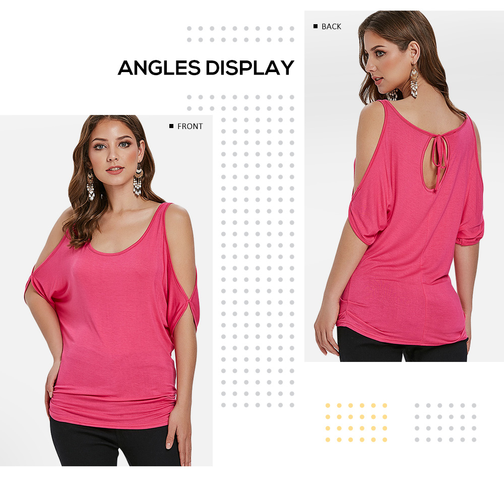 Cut Out Open Shoulder T-shirt