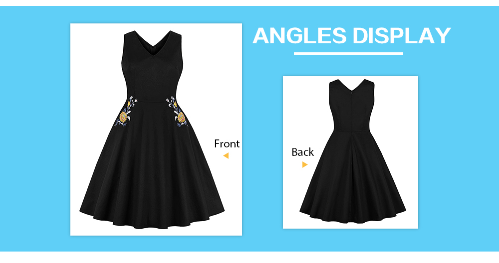 Vintage Embroidery Fit and Flare Dress