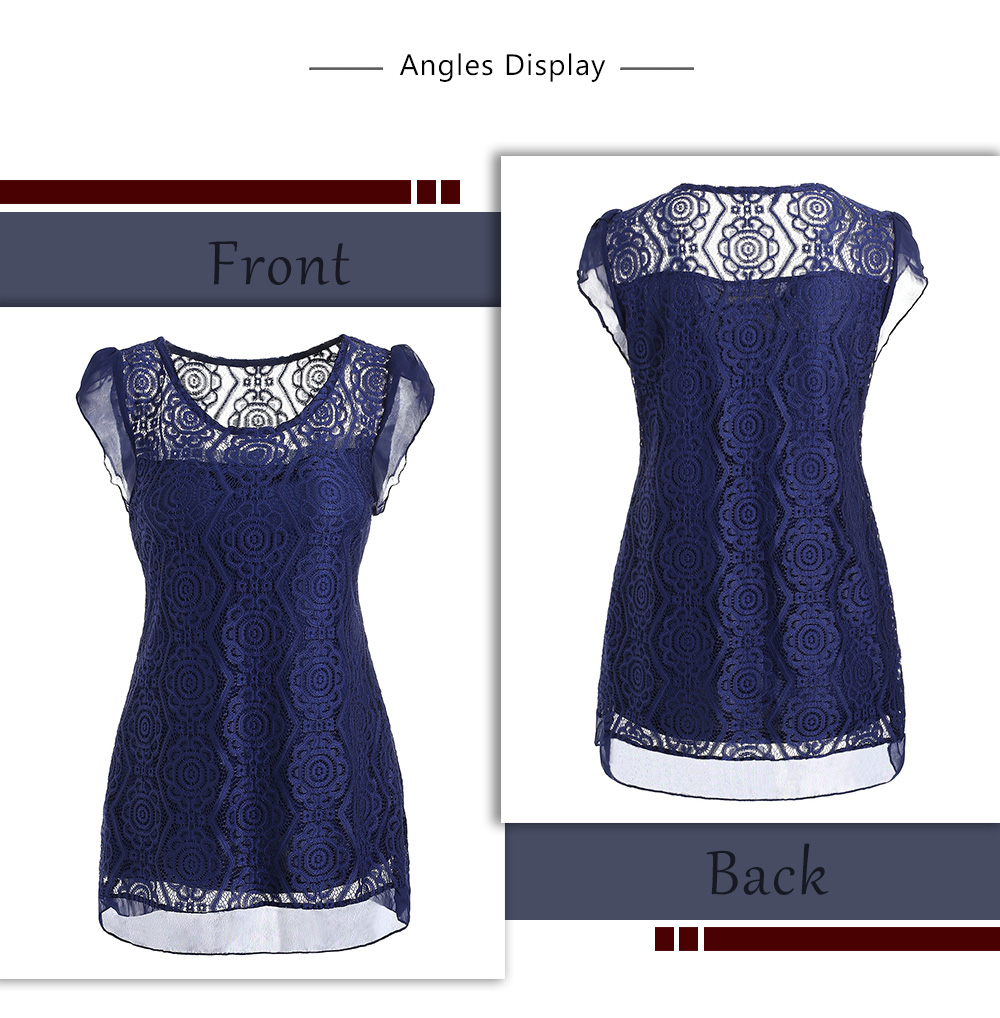 Lace Short Sleeve Blouse