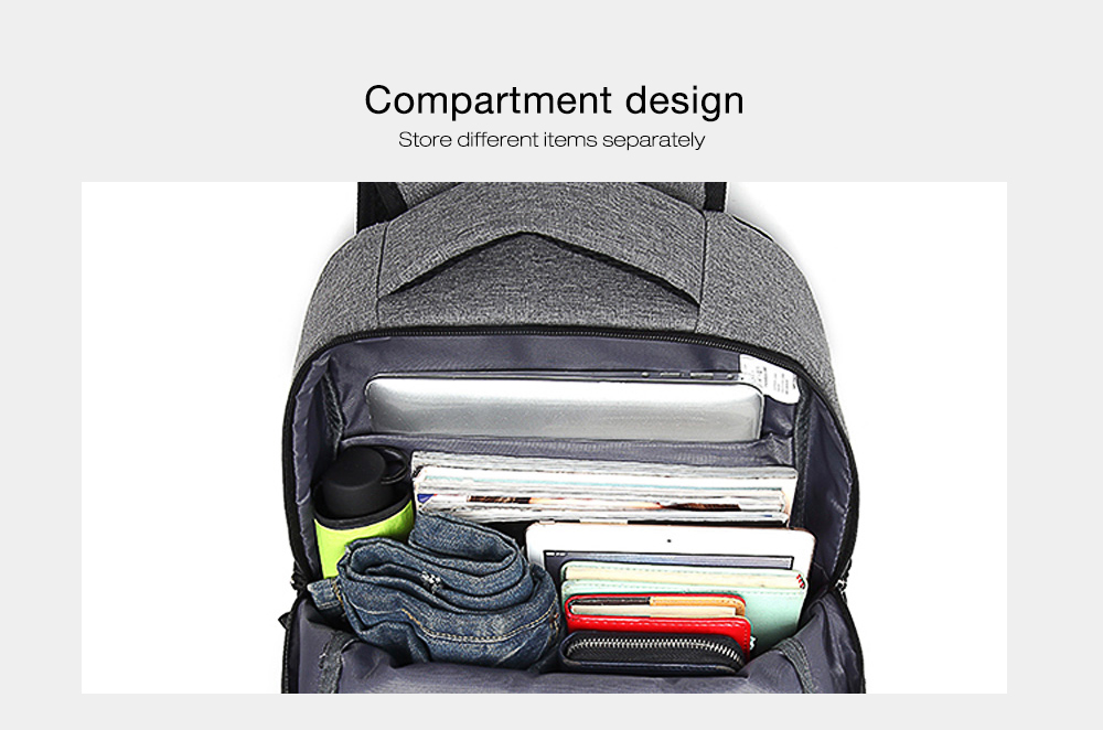 AUGUR 17 inch Laptop Backpack USB Port Travel Men Women Bag