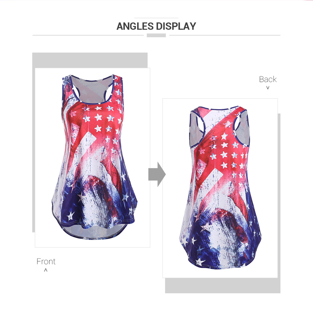 Plus Size Star Print Tank Top