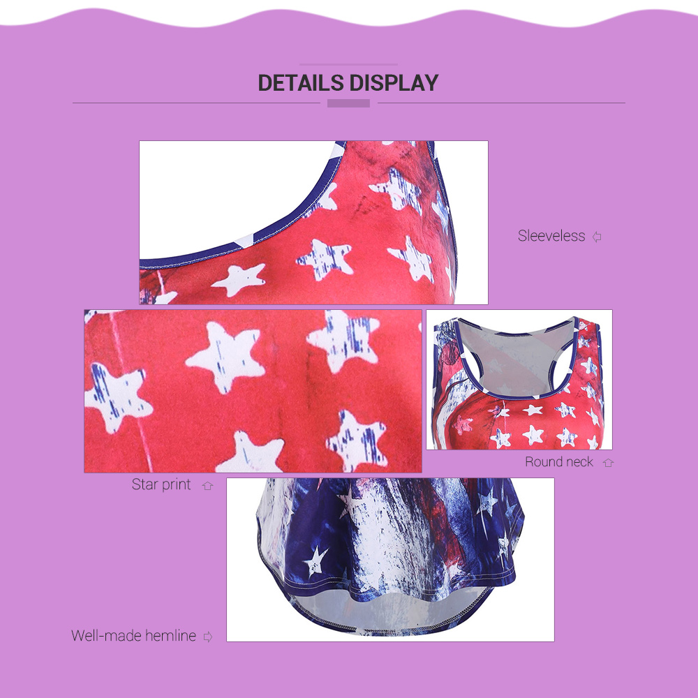 Plus Size Star Print Tank Top