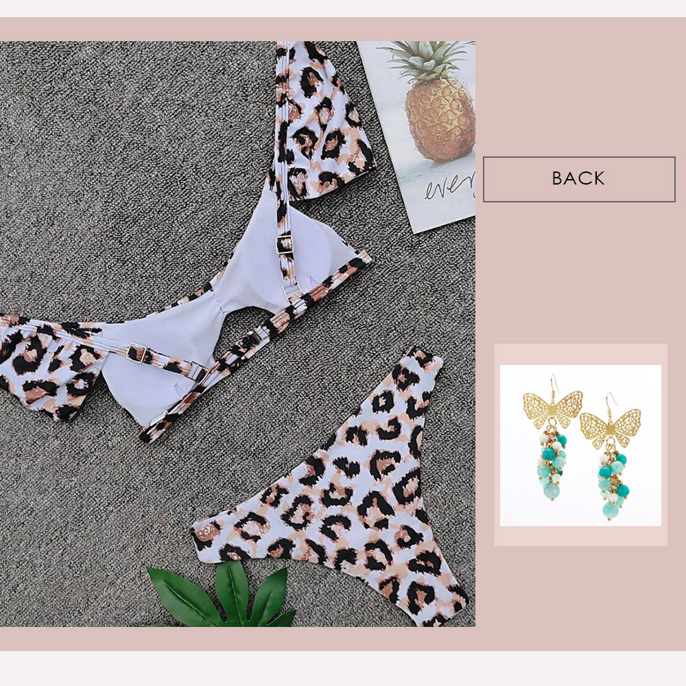 Two-piece Swimsuit Leopard Print Sexy Bikini Set