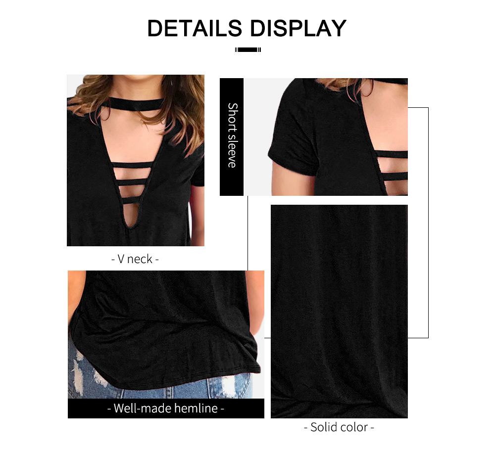 Low Cut Choker T-shirt