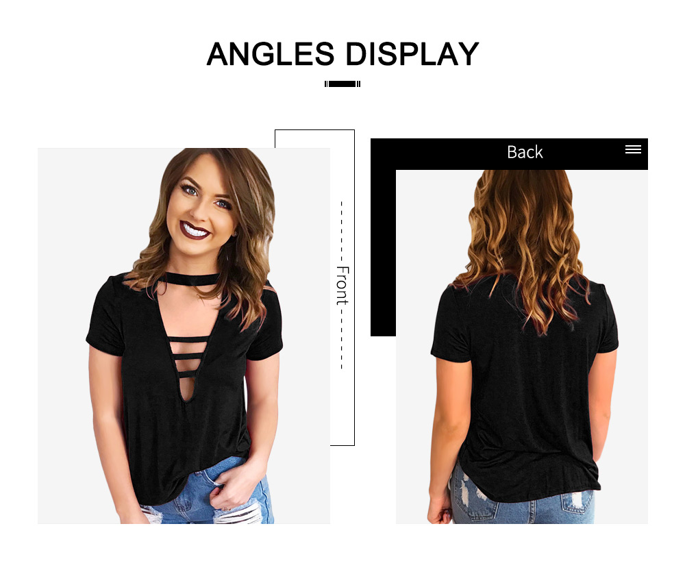 Low Cut Choker T-shirt