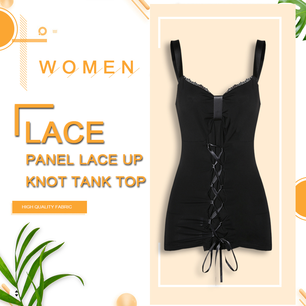 Lace Up Knot Tank Top