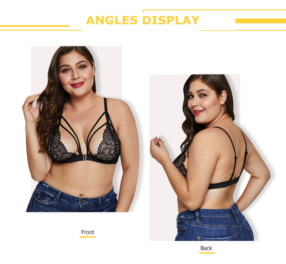 Plus Size Unlined Lace Bra