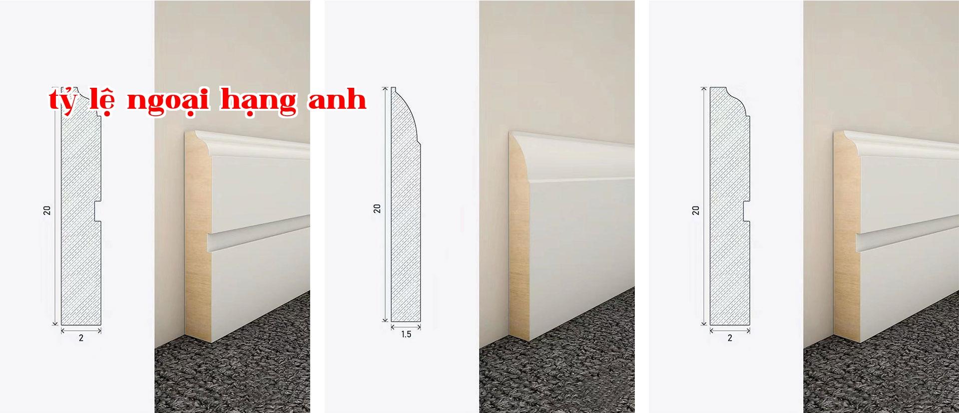 Nẹp chân tường gỗ công nghiệp 3 lớp mới